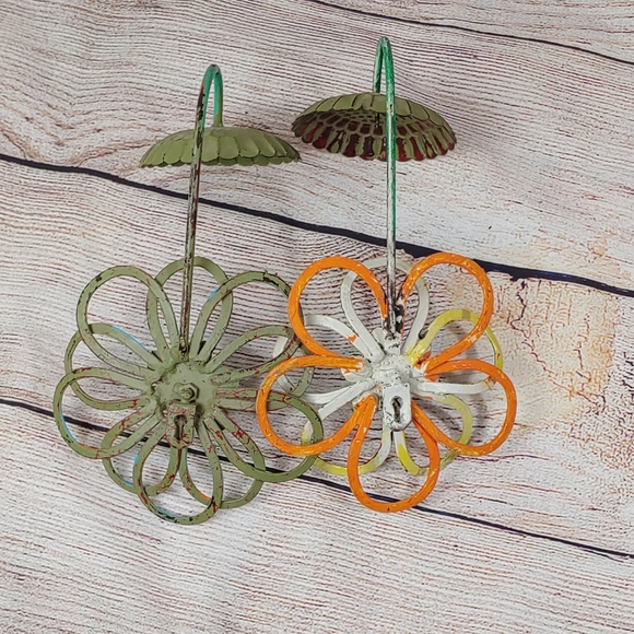 Metal Flower Wall Candle Holders Multicolor - Picture 2 of 5